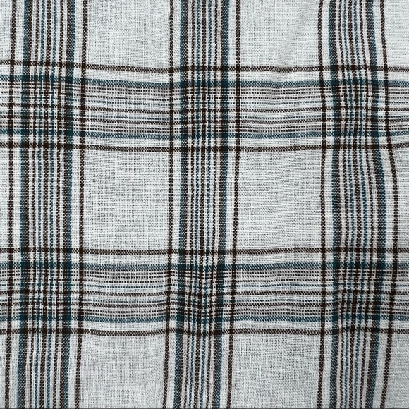 PRINCESS POLLY Leigh Lightweight Plaid Shirt in White, Size 2, Oversized Fit NWT - Picture 7 of 9